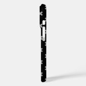 Coques Case-Mate iPhone Points de croix gris sur fond noir (Verso / Gauche)
