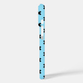 Coques Case-Mate iPhone Points de croix noirs sur bleu bébé (Verso / Gauche)