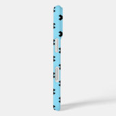 Coques Case-Mate iPhone Points de croix noirs sur bleu bébé (Verso / Droite)