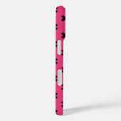 Coques Case-Mate iPhone Points de croix noirs sur fuchsia (Verso / Droite)