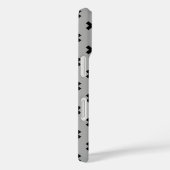 Coques Case-Mate iPhone Points de croix noirs sur gris (Verso / Droite)