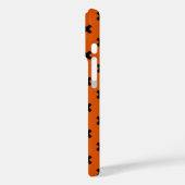 Coques Case-Mate iPhone Points de croix noirs sur orange (Verso / Gauche)