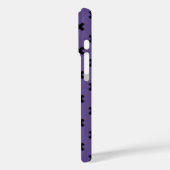 Coques Case-Mate iPhone Points de croix noirs sur violet ultra (Verso / Gauche)