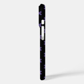 Coques Case-Mate iPhone Points de croix ultra violet sur fond noir (Verso / Gauche)
