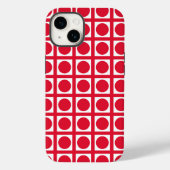 Coques Case-Mate iPhone Points de grille élégants en géranium (Verso)