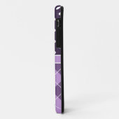 Coques Case-Mate iPhone Points de Jacquard violet monogramme Trio (Dos/Gauche)