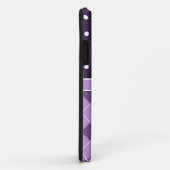 Coques Case-Mate iPhone Points de Jacquard violet monogramme Trio (Dos/Droite)
