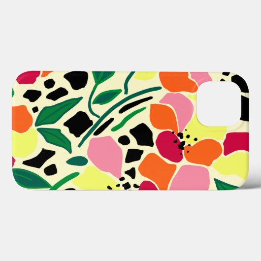 Coques Case-Mate iPhone Points de jardin tropicaux (Verso (horizontal))