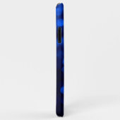 Coques Case-Mate iPhone Points de lumière bleue abstraits (Dos/Droite)