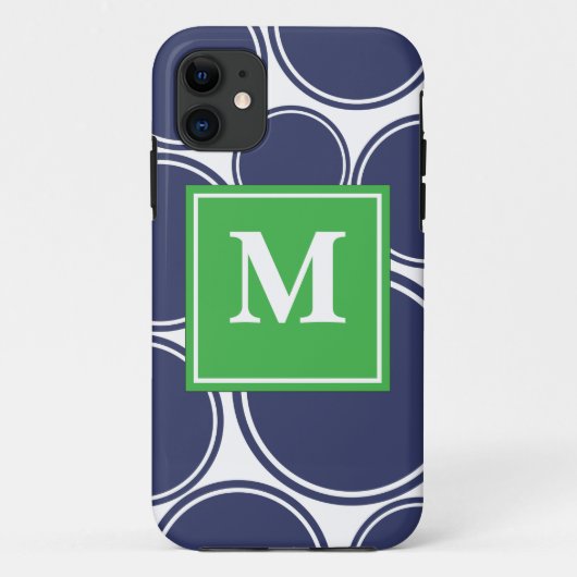 Coques Case-Mate iPhone Points de mod dans la marine (Dos)