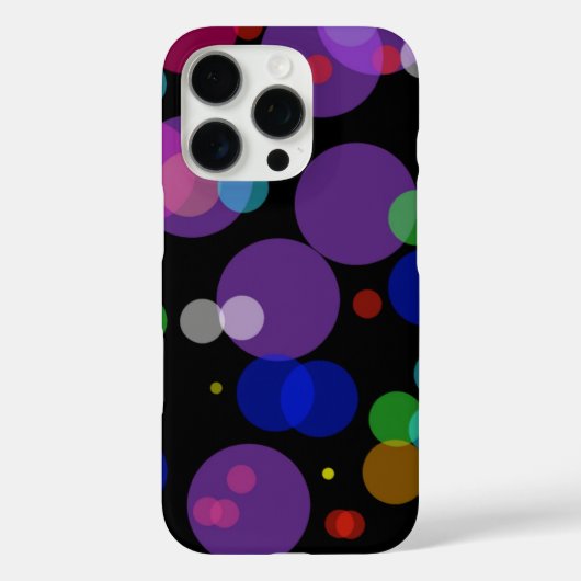 Coques Case-Mate iPhone Points de polka abstraits arc-en-ciel (Verso)