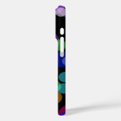 Coques Case-Mate iPhone Points de polka abstraits arc-en-ciel (Verso / Gauche)