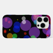 Coques Case-Mate iPhone Points de polka abstraits arc-en-ciel (Verso (horizontal))