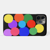 Coques Case-Mate iPhone Points de Polka Arc-en-Ciel (Dos (Horizontal))