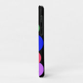 Coques Case-Mate iPhone Points de Polka Arc-en-Ciel (Dos/Gauche)