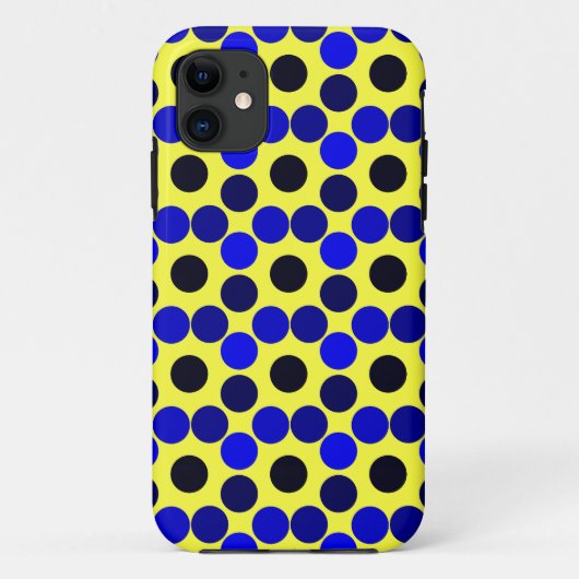 Coques Case-Mate iPhone Points de vue noir et bleu (Dos)