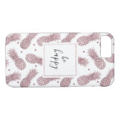 Coques Case-Mate iPhone Points d'or rose Ananas (Dos (Horizontal))