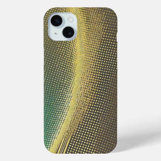 Coques Case-Mate iPhone Points d'or sur gris et vert (Verso)