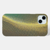 Coques Case-Mate iPhone Points d'or sur gris et vert (Verso (horizontal))