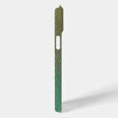 Coques Case-Mate iPhone Points d'or sur gris et vert (Verso / Droite)
