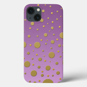 Etui iPhone Case-Mate Points dorés aléatoires sur fond violet