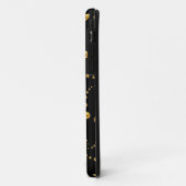 Coques Case-Mate iPhone Points dorés élégants sur fond noir (Dos/Gauche)