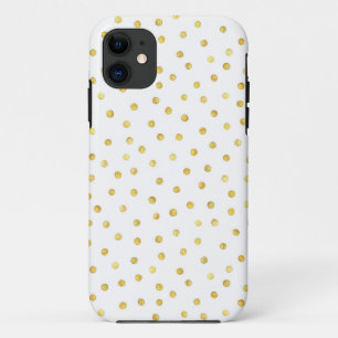 Coques Pour iPhone Points élégants de confettis de feuille d'or
