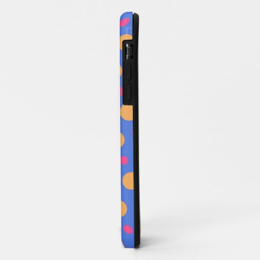 Coques Case-Mate iPhone Points en bleu (Dos/Gauche)