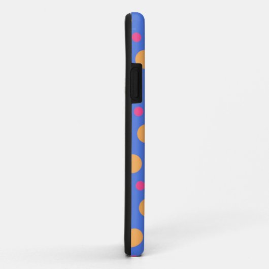 Coques Case-Mate iPhone Points en bleu (Dos/Droite)