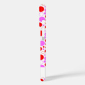 Coques Case-Mate iPhone Points et Cercles Rouges et Roses Éditable (Verso / Gauche)