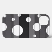 Coques Case-Mate iPhone Points et rayures en gris (Verso (horizontal))