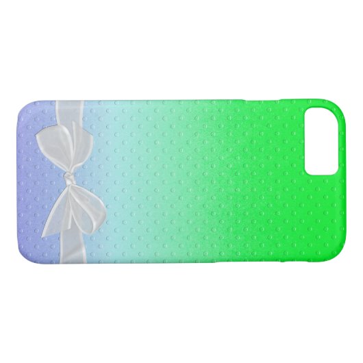 Coques Case-Mate iPhone points gaufrés avec arc blanc transparent (Dos (Horizontal))