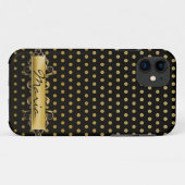 Coques Case-Mate iPhone Points Gold Pin avec plaque signalétique (Dos (Horizontal))