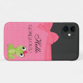 Coques Case-Mate iPhone Points, Grenouille mignonne - Message motivationne (Dos (Horizontal))