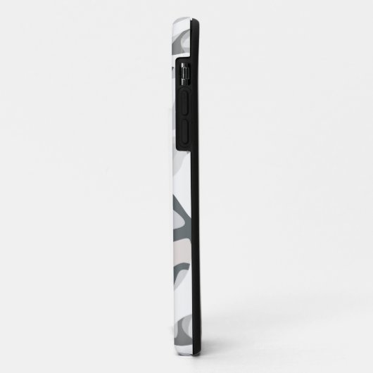 Coques Case-Mate iPhone Points gris clair motif Abstrait tacheté (Dos/Gauche)