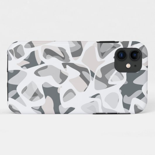 Coques Case-Mate iPhone Points gris clair motif Abstrait tacheté (Dos (Horizontal))
