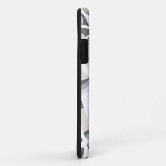 Coques Case-Mate iPhone Points gris clair motif Abstrait tacheté (Dos/Droite)