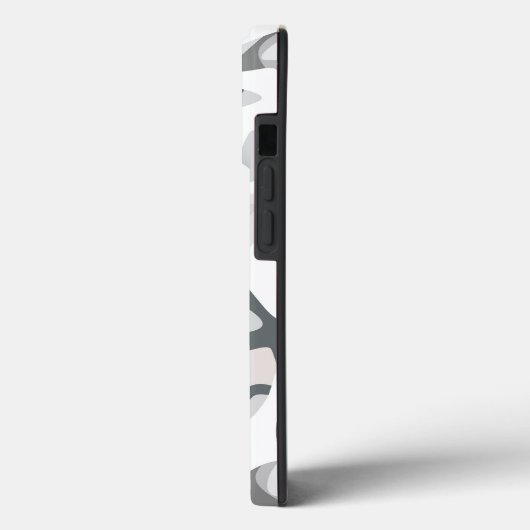 Coques Case-Mate iPhone Points gris clair motif Abstrait tacheté (Verso / Gauche)