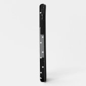 Coques Case-Mate iPhone Points gris noir larges rayures pois amusants (Dos/Gauche)