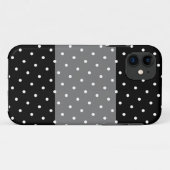 Coques Case-Mate iPhone Points gris noir larges rayures pois amusants (Dos (Horizontal))