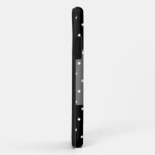 Coques Case-Mate iPhone Points gris noir larges rayures pois amusants (Dos/Droite)