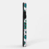 Coques Case-Mate iPhone Points Leopard Brown et Turquoise PrintPolka (Dos/Droite)