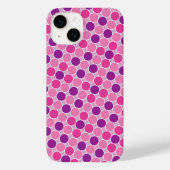 Coques Case-Mate iPhone Points Lilac violet rétro Motif géométrique (Verso)