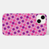 Coques Case-Mate iPhone Points Lilac violet rétro Motif géométrique (Verso (horizontal))