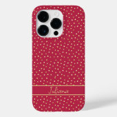 Coques Case-Mate iPhone Points Magenta & Gold Confetti tendance Personnali (Verso)