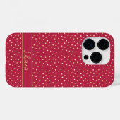 Coques Case-Mate iPhone Points Magenta & Gold Confetti tendance Personnali (Verso (horizontal))