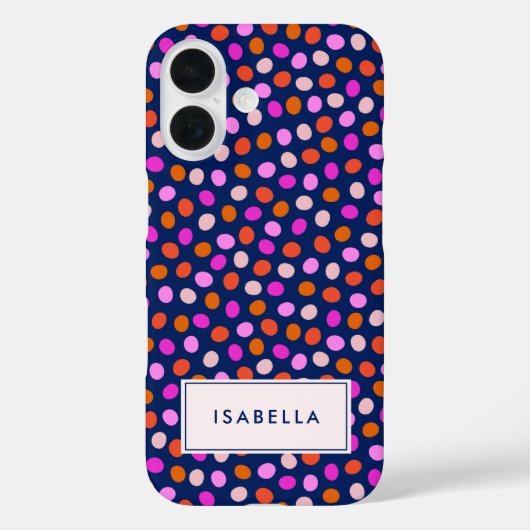 Coques Case-Mate iPhone Points mignons Points Bleu Clair Violet Personnali (Verso)