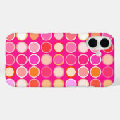 Coques Case-Mate iPhone Points modernes du milieu du siècle - rose profond (Verso (horizontal))