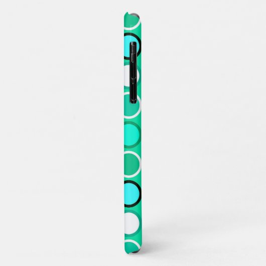 Coques Case-Mate iPhone Points modernes du milieu du siècle - tons aqua (Dos/Gauche)