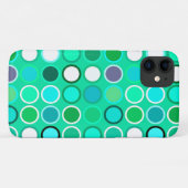 Coques Case-Mate iPhone Points modernes du milieu du siècle - tons aqua (Dos (Horizontal))